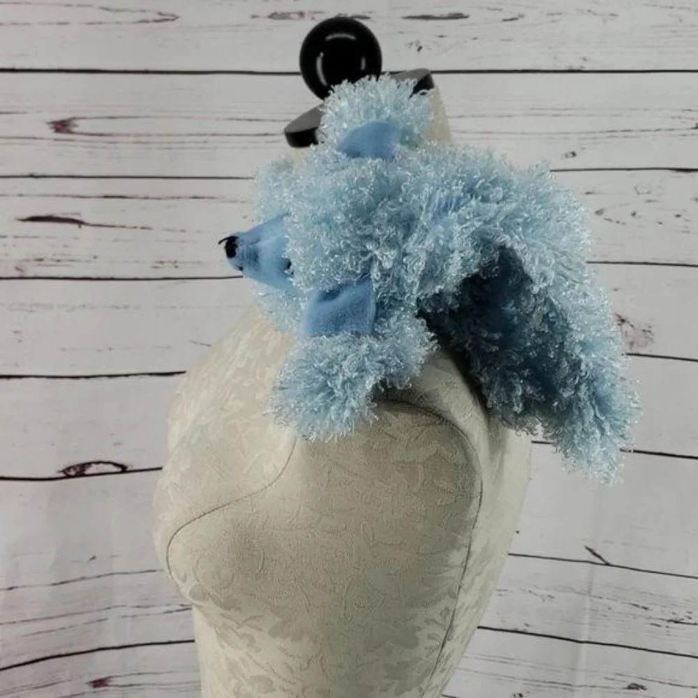 Cosplay Novelty Light Blue Poodle‎ Dog Fashion Wrap Scarf